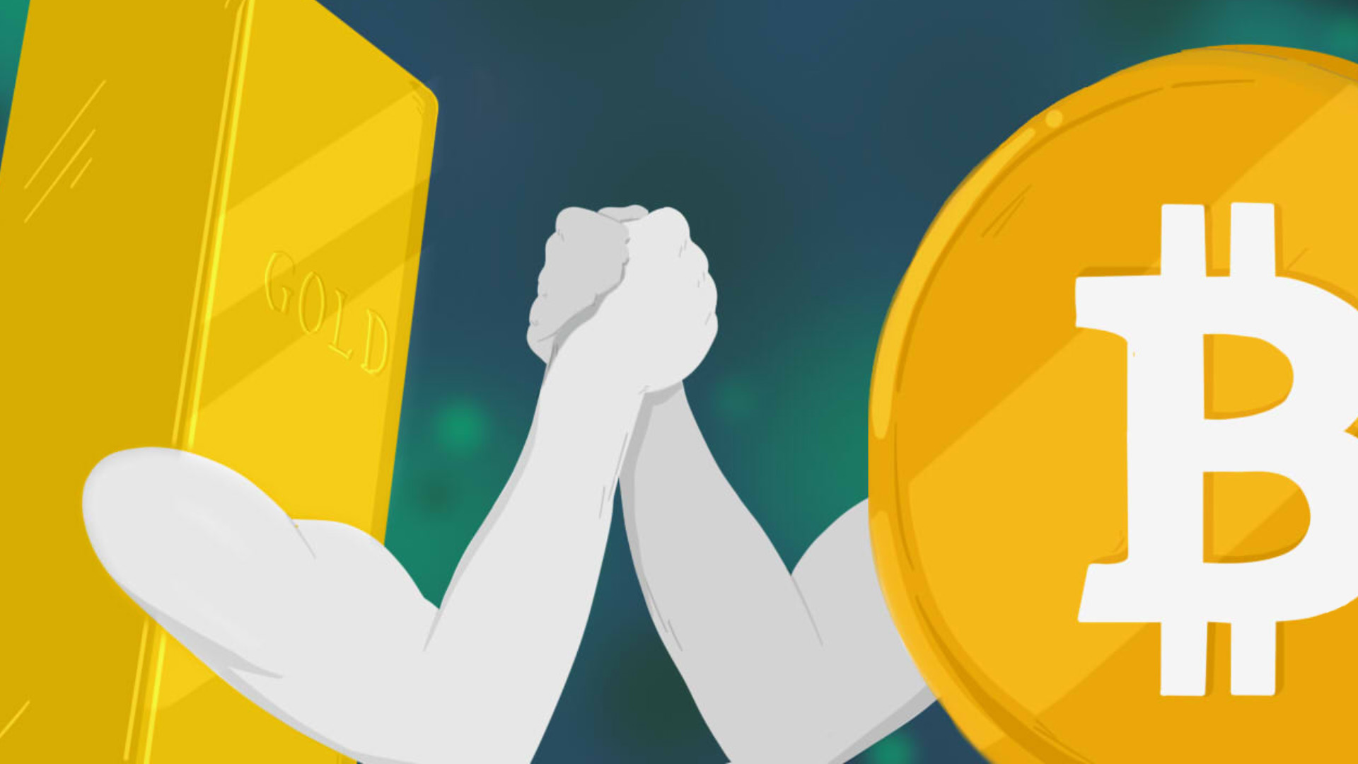 بیت کوین در مقابل طلا Gold Bitcoin BTC